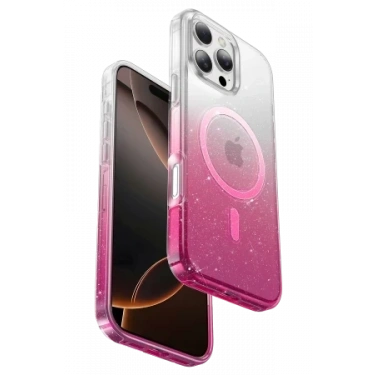 Keephone Apple iPhone 16 Pro Max Lillian Simli Magsafe Kılıf - Pembe