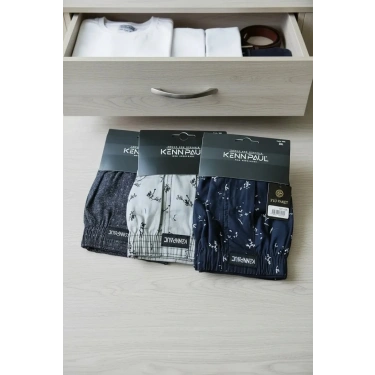 Kenpaul Desenli Poplin Erkek Boxer 6 Adet