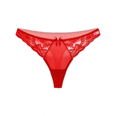 Kırmızı Dantelli Fantezi G String Külot
