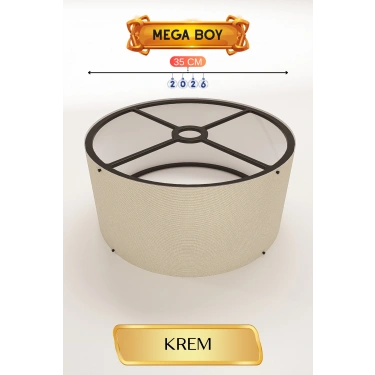 Krem Lambader Başlığı 35 CM Mega Boy