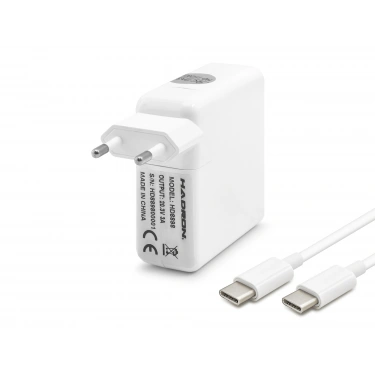 Laptop Adaptörü 60W 20.3V 3A Type-c Macbook Dell Asus Beyaz HD8898