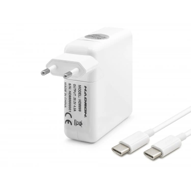 Laptop Adaptörü 85W 20.2V 4.3A Type-c Macbook Dell Asus Beyaz HD8899