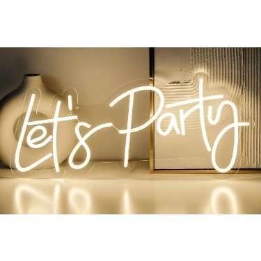 LETS PARTY Yazılı Neon Led