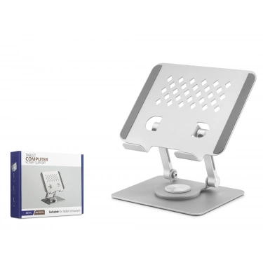 Metal 360 Derece Dönebilen Ergonomik Tablet Ve Laptop Standi - Silver HDX8021