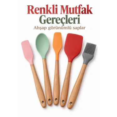 Mutfak Seti Renkli Başlıklı