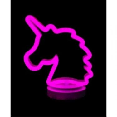 Neon Işıklı Unicorn Masa Gece Lambası