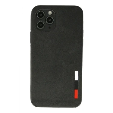 Newface Apple iPhone 11 Pro Max Kılıf Loop Deri Silikon - Siyah