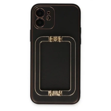 Newface Apple iPhone 12 Kılıf Coco Elit Kapak - Siyah