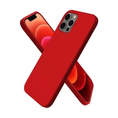 Newface Apple iPhone 12 Pro Max Kılıf First Silikon - Koyu Kırmızı