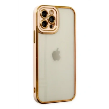 Newface Apple iPhone 12 Pro Max Kılıf Liva Lens Silikon - Rose