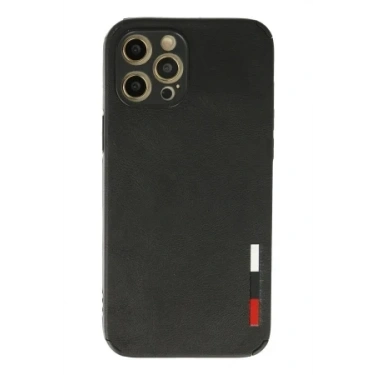 Newface Apple iPhone 12 Pro Max Kılıf Loop Deri Silikon - Siyah