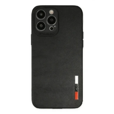 Newface Apple iPhone 13 Pro Kılıf Loop Deri Silikon - Siyah