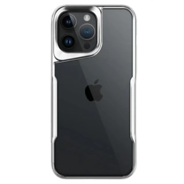 Newface Apple iPhone 14 Pro Max Kılıf Boyi Silikon Kapak - Gümüş