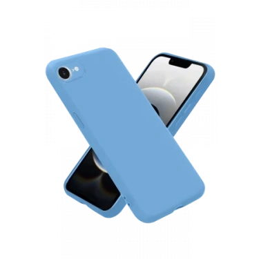 Newface Apple iPhone 16E Kılıf First Silikon - Mavi