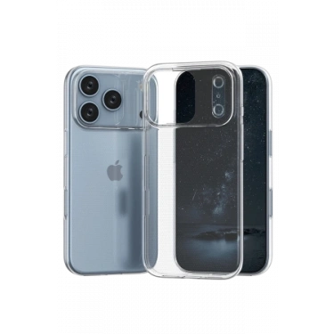 Newface Apple iPhone 17 Pro Lüx Şeffaf Silikon - Şeffaf