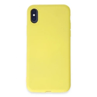 Newface Apple iPhone X Kılıf First Silikon - Sarı