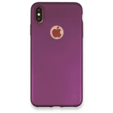 Newface Apple iPhone XS Max Kılıf First Silikon - Mürdüm