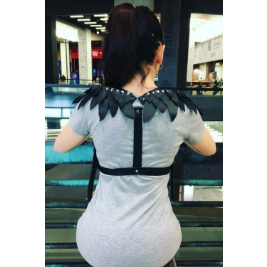 Omuz Parça Kanatlı Deri Harness - 726