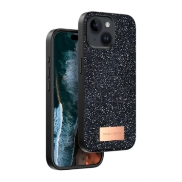 Onegif Apple iPhone 15 Bright Simli Kapak - Siyah