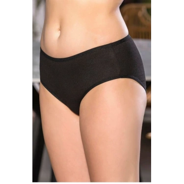 Pamuklu Yüksek Bel Slip Külot Siyah