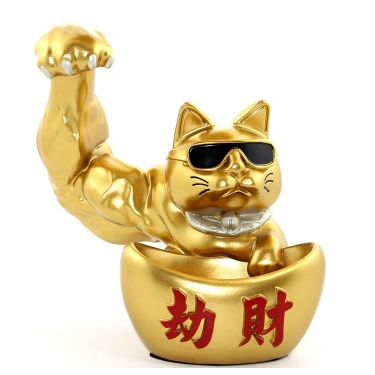 Polyester Şanslı Kedi Figürü