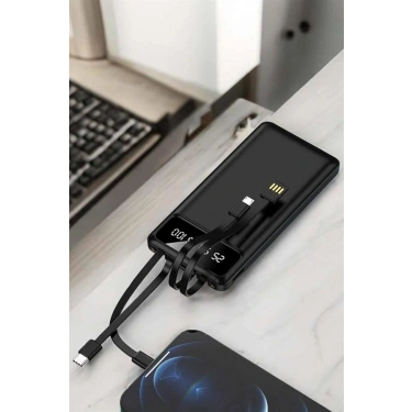 Powerbank 20.000 Mah LCD Ekran USB Lightning Type-C Uyumlu İOS ve Android