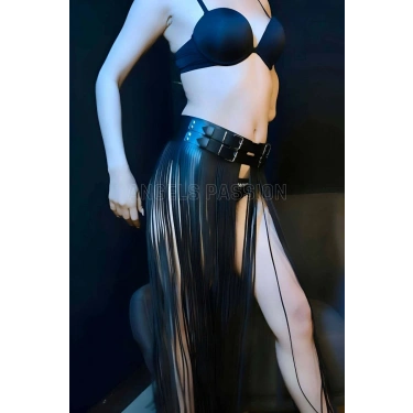 Püsküllü Deri Etek Harness - 1090