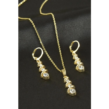 Salkım Taşlı Set Kolye