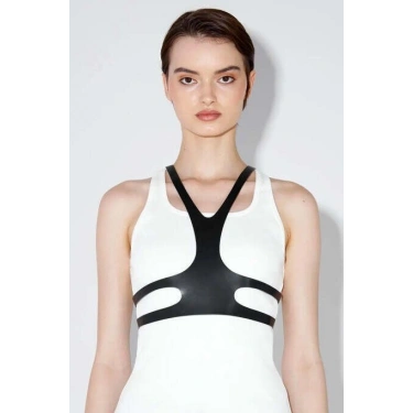 Seksi Deri Göğüs Harness - 1374