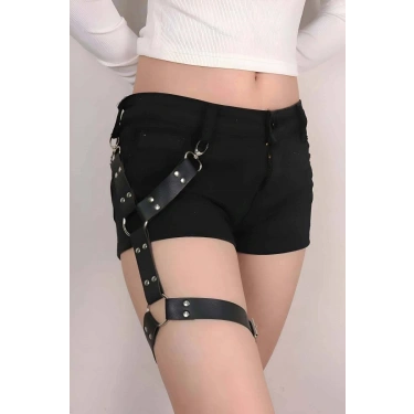 Seksi Deri Tek Bacak Aksesuarı, Bacak Kemeri - 1177