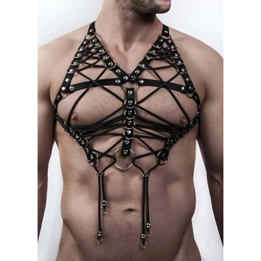 Seksi Erkek  İç Giyim Lastik Harness - m70