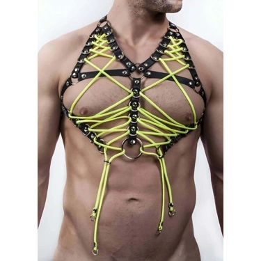 Seksi Erkek  Üst Lastik Harness - m59