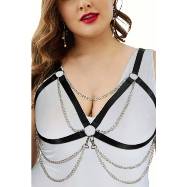 Seksi Lastik Göğüs Harness - 799