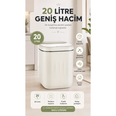 Sensörlü Çöp Kovası 20 Litre