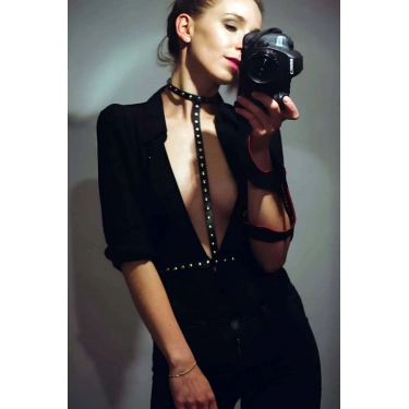 Sıralı Perçinli Şık Harness - 343