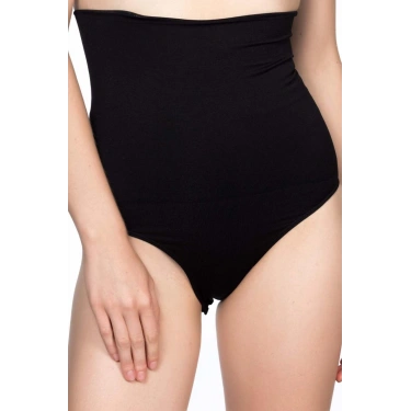 Siyah Double Yüksek Bel Çıtçıtlı  Slip Korse