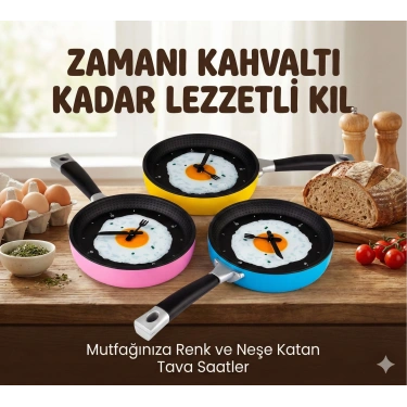 Tava Konseptli Duvar Saati