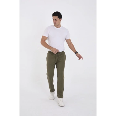 Üç İplik Basic Eşofman Pantolon - Haki
