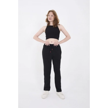 Üç İplik Basic Eşofman Pantolon - Siyah
