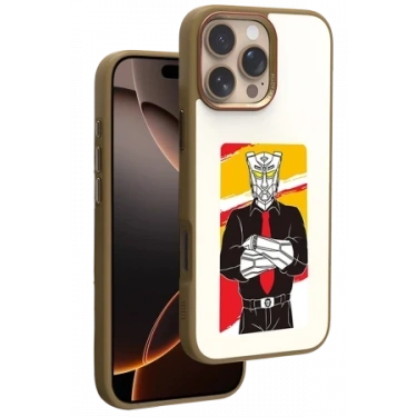 URR Apple iPhone 16 Pro Max NFC Smart Case Akıllı Kapak - Gold