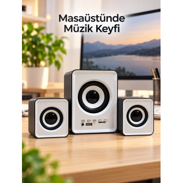 USB Beslemeli Bluetooth Bilgisayar Ses Sistemi