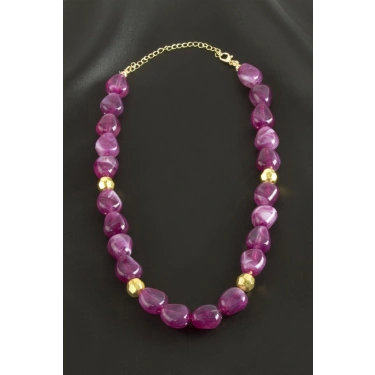 Zr Model Oval Plastik Kolye