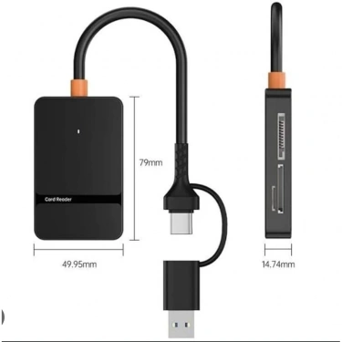 ZR783 Ads-316 Type-C + Usb 8 İn 1 Card Reader 5Gbps