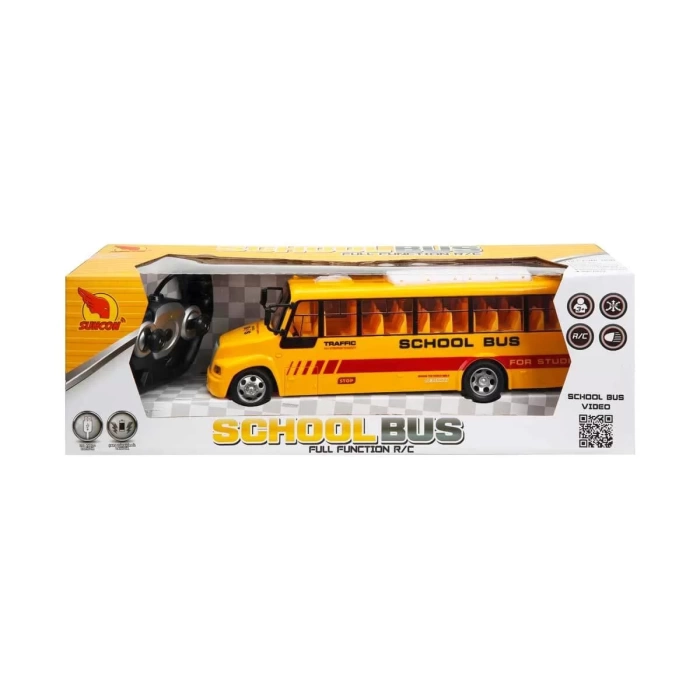 Uzaktan Kumandalı Işıklı Okul Otobüsü 32,5 cm