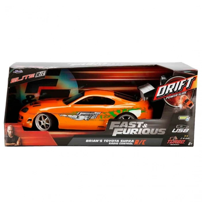 1:10 Fast & Furious Brian’s Toyota Supra USB Şarjlı Uzaktan Kumandalı Drift Araba