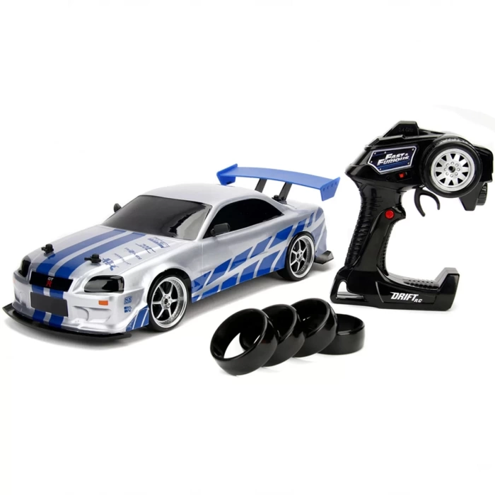 1:10 Fast & Furious Kumandalı Brians Nissan Skyline GT-R Drift Turbo Araba