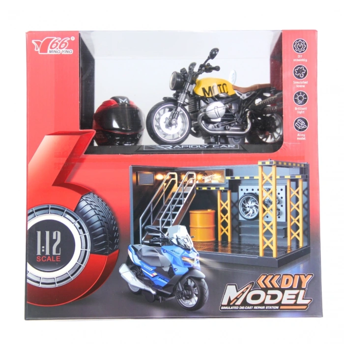 1/12 Motosiklet Latte PB 3R Sesli ve Işıklı