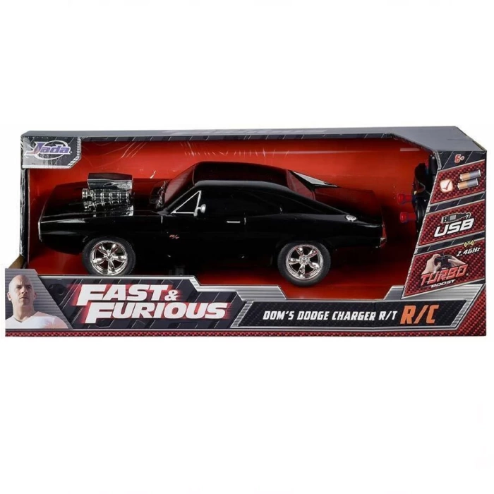 1:16 Fast & Furious 1970 Kumandalı Doms Dodge Charger R/T Turbo Araba