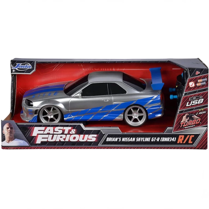 1:16 Fast & Furious Kumandalı Brians Nissan Skyline GT-R Turbo Araba