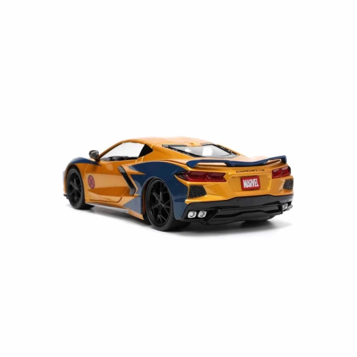 1:24 2020 Chevrolet Corvette Stingray Model Araba ve Wolverine Figür